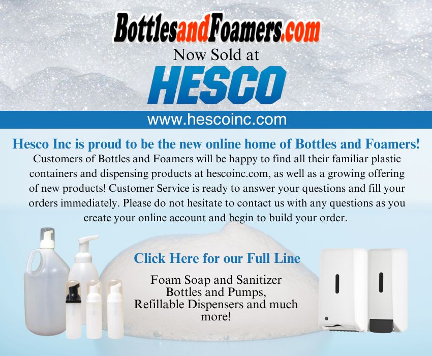 Bottles and Foamers Landing Page